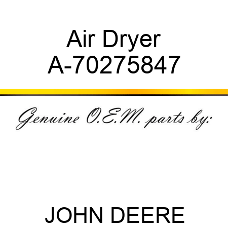 Air Dryer A-70275847
