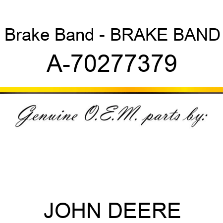 Brake Band - BRAKE BAND A-70277379