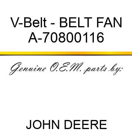 V-Belt - BELT, FAN A-70800116
