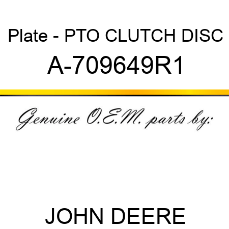 Plate - PTO CLUTCH DISC A-709649R1
