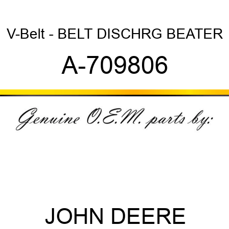 V-Belt - BELT, DISCHRG BEATER A-709806