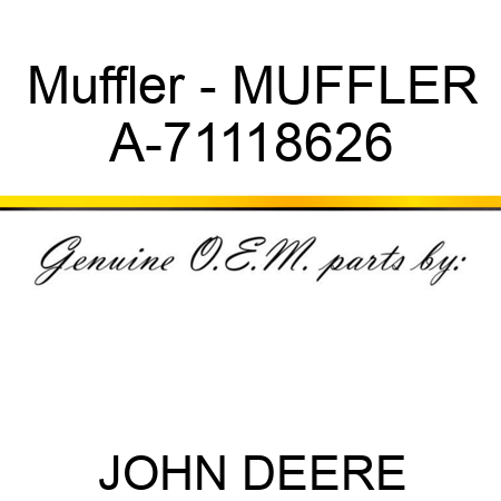 Muffler - MUFFLER A-71118626