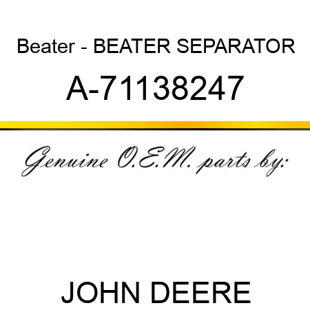 Beater - BEATER, SEPARATOR A-71138247