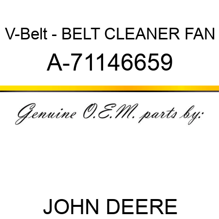 V-Belt - BELT, CLEANER FAN A-71146659