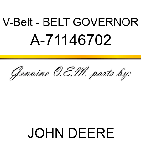 V-Belt - BELT, GOVERNOR A-71146702
