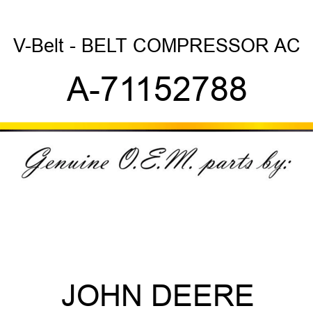 V-Belt - BELT, COMPRESSOR AC A-71152788