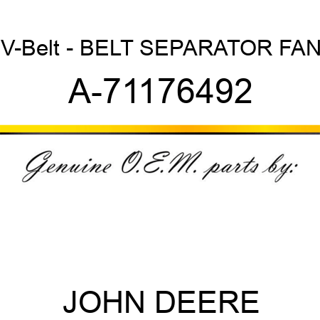 V-Belt - BELT, SEPARATOR FAN A-71176492