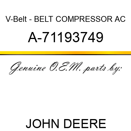 V-Belt - BELT, COMPRESSOR AC A-71193749