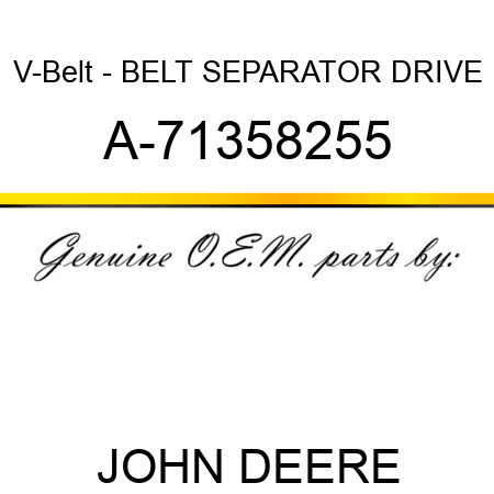 V-Belt - BELT, SEPARATOR DRIVE A-71358255