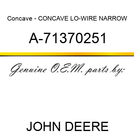 Concave - CONCAVE, LO-WIRE, NARROW A-71370251