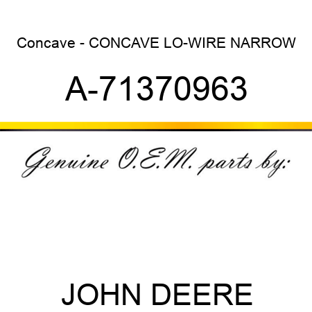 Concave - CONCAVE, LO-WIRE, NARROW A-71370963
