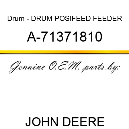 Drum - DRUM, POSIFEED FEEDER A-71371810