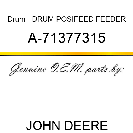 Drum - DRUM, POSIFEED FEEDER A-71377315