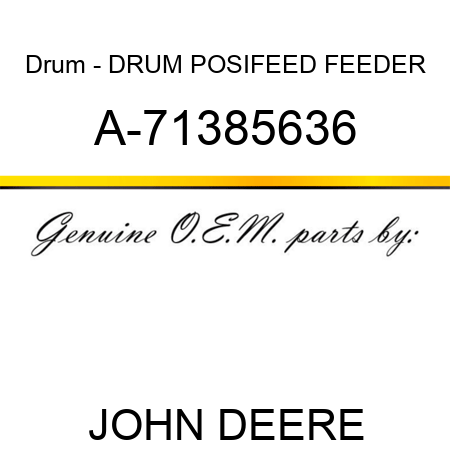 Drum - DRUM, POSIFEED FEEDER A-71385636