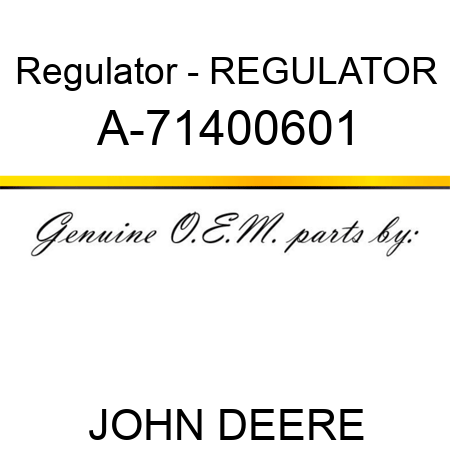 Regulator - REGULATOR A-71400601
