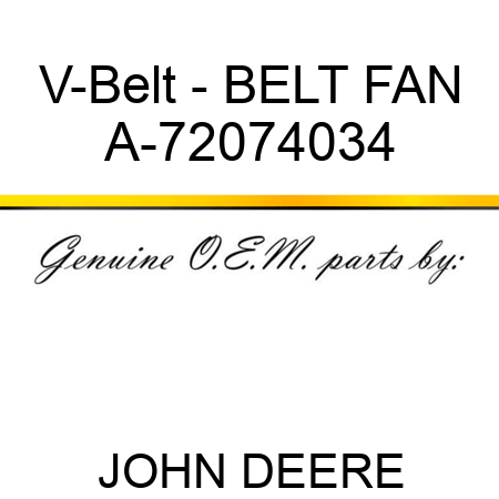 V-Belt - BELT, FAN A-72074034
