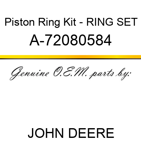 Piston Ring Kit - RING SET A-72080584