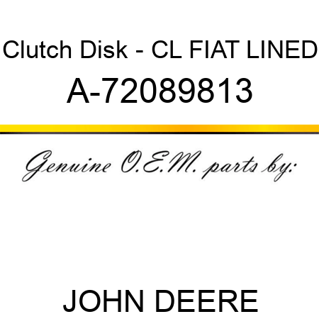 Clutch Disk - CL FIAT LINED A-72089813