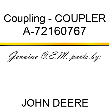 Coupling - COUPLER A-72160767