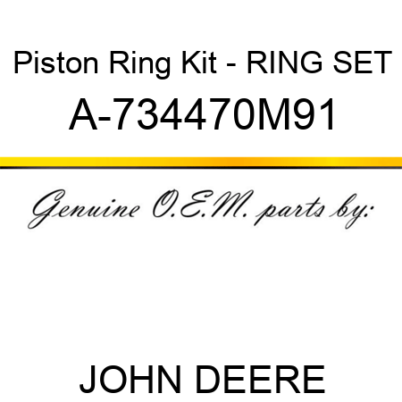 Piston Ring Kit - RING SET A-734470M91