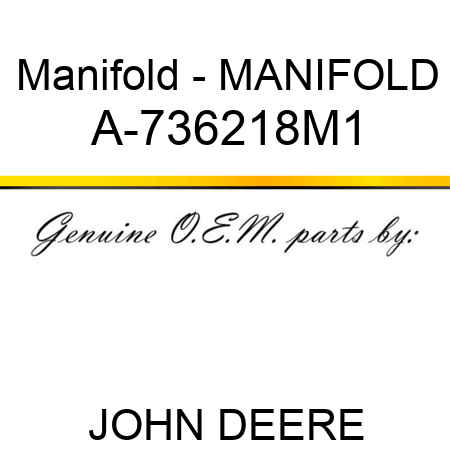 Manifold - MANIFOLD A-736218M1