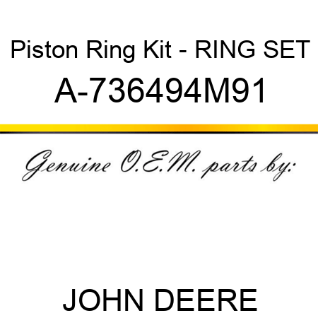 Piston Ring Kit - RING SET A-736494M91