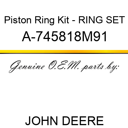 Piston Ring Kit - RING SET A-745818M91