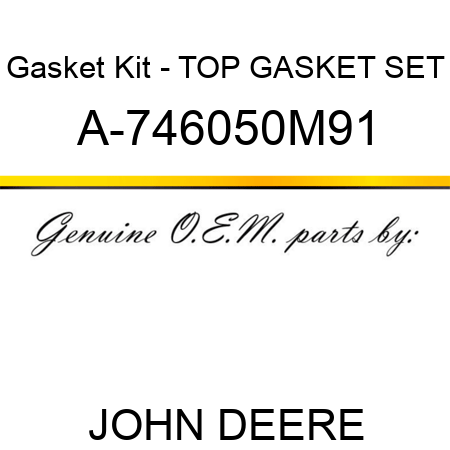 Gasket Kit - TOP GASKET SET A-746050M91