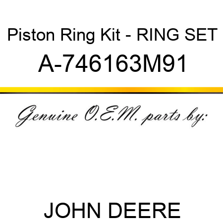 Piston Ring Kit - RING SET A-746163M91