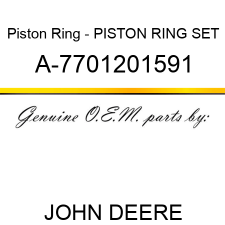 Piston Ring - PISTON RING SET A-7701201591