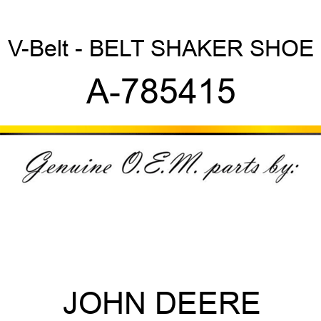 V-Belt - BELT, SHAKER SHOE A-785415