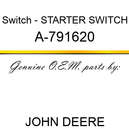 Switch - STARTER SWITCH A-791620