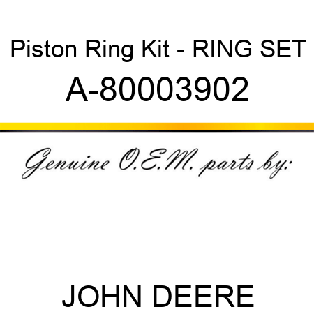 Piston Ring Kit - RING SET A-80003902