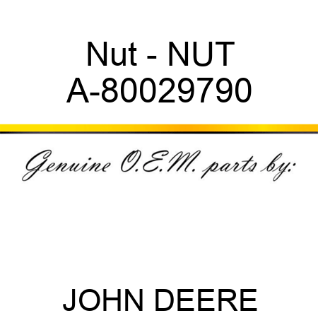 Nut - NUT A-80029790