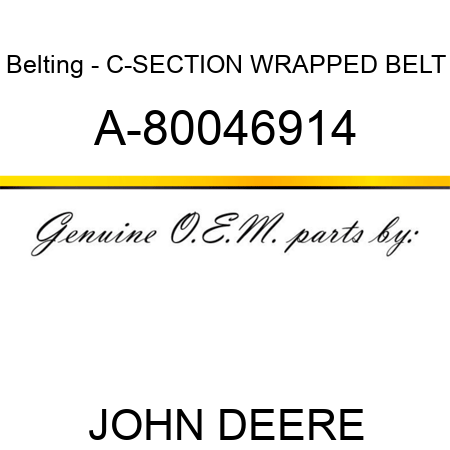 Belting - C-SECTION WRAPPED BELT A-80046914