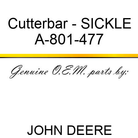 Cutterbar - SICKLE A-801-477