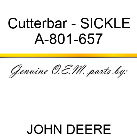 Cutterbar - SICKLE A-801-657
