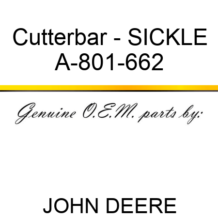 Cutterbar - SICKLE A-801-662