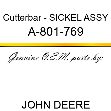 Cutterbar - SICKEL ASSY A-801-769