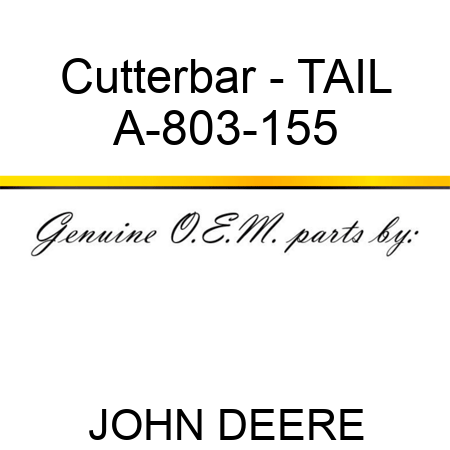 Cutterbar - TAIL A-803-155
