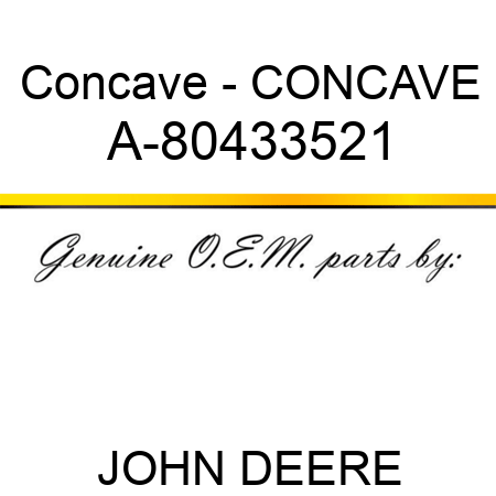 Concave - CONCAVE A-80433521
