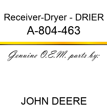 Receiver-Dryer - DRIER A-804-463