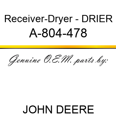 Receiver-Dryer - DRIER A-804-478
