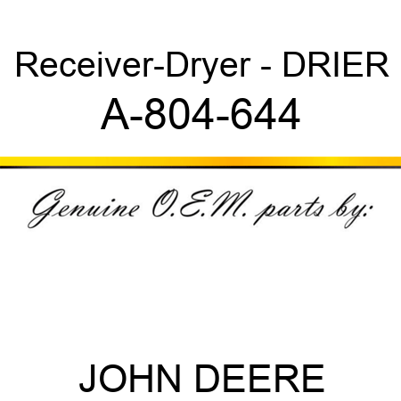 Receiver-Dryer - DRIER A-804-644