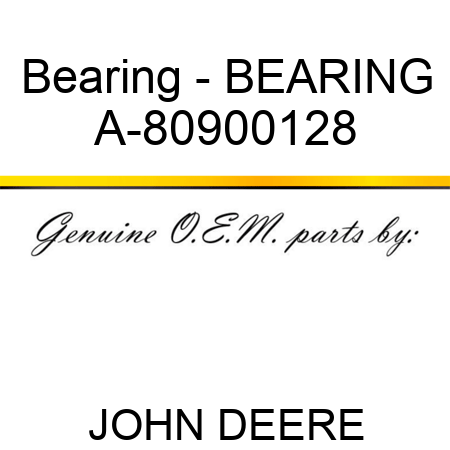 Bearing - BEARING A-80900128