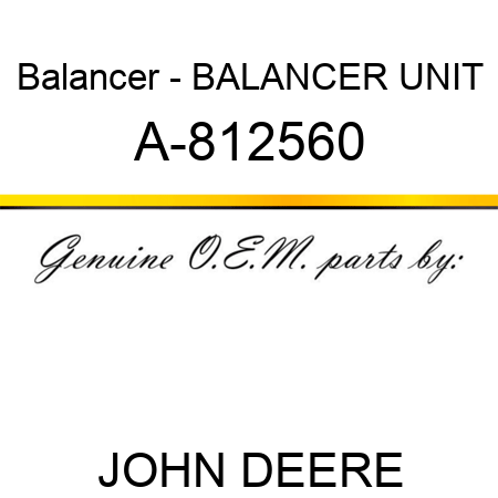 Balancer - BALANCER UNIT A-812560