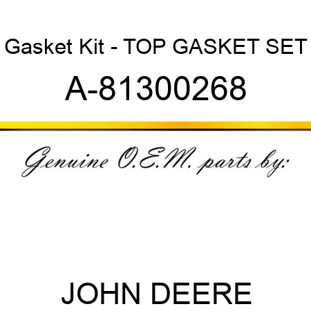 Gasket Kit - TOP GASKET SET A-81300268