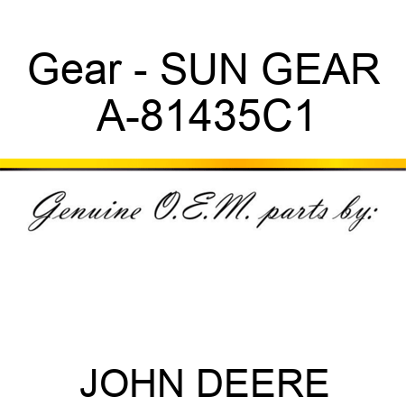 Gear - SUN GEAR A-81435C1