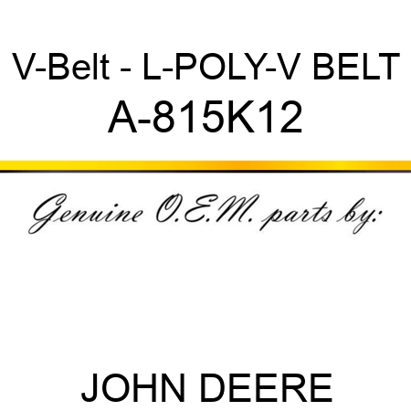 V-Belt - L-POLY-V BELT A-815K12