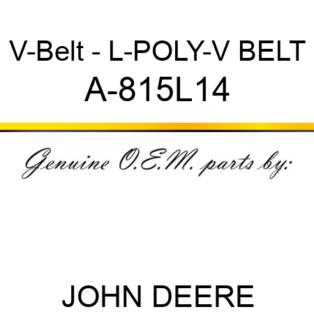V-Belt - L-POLY-V BELT A-815L14
